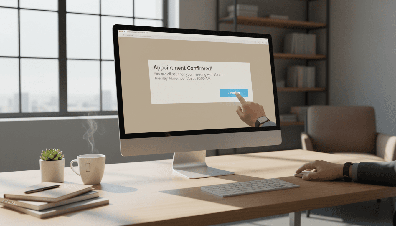 Automated appointment scheduling confirmation