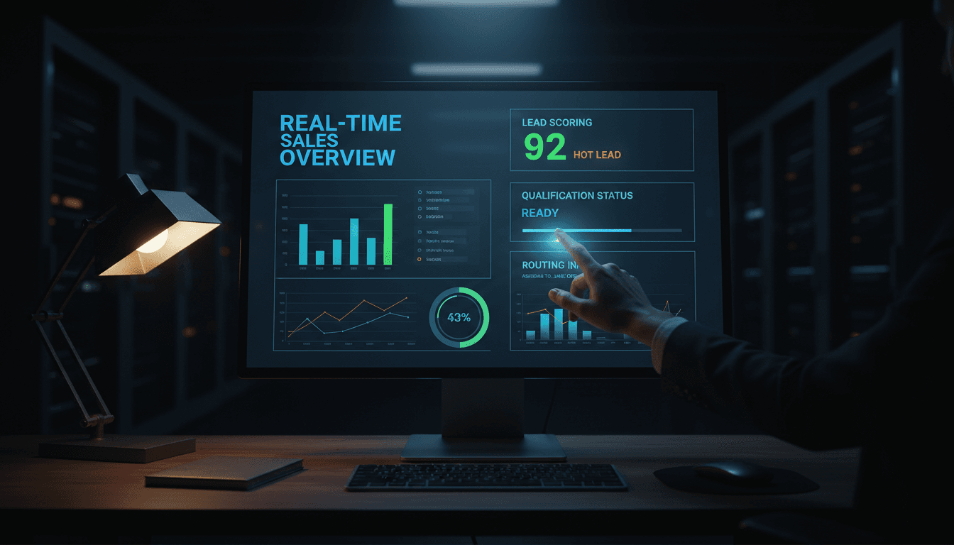 Real-time sales lead qualification dashboard
