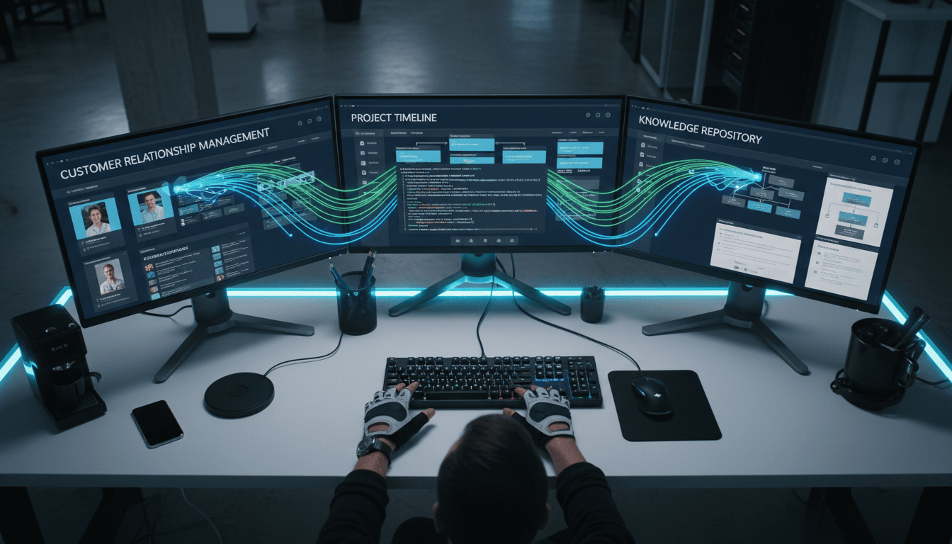 Multiple system integrations with data flow visualization